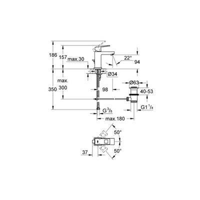 Grohe Eurocube mosdócsaptelep EcoJoy S ( 2312700E )