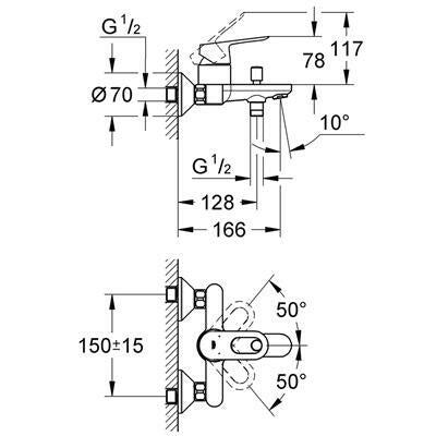Grohe Bauloop kád csaptelep (23341000)