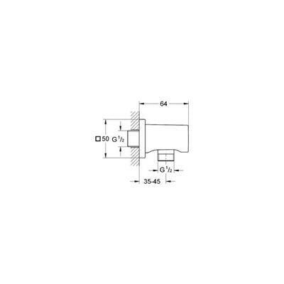 Grohe Rainshower fali csatlakozó könyök 1/2 "km ( 27076000 )