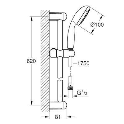 Grohe New Tempesta 100 II rudas zuhanyszett ÚJ! (27598001)