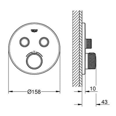 Grohe Grohtherm SmartControl termosztát 2 fogyasztási helyhez (29119000)