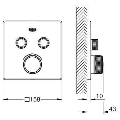 Grohe Grohterm Smartcontrol termosztátos színkészlet 2 felhasználási helyhez (29124000)