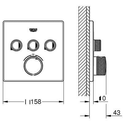 Grohe Grohtherm SmartControl termosztátos színkészlet 3 fogyasztási helyhez (29126000)