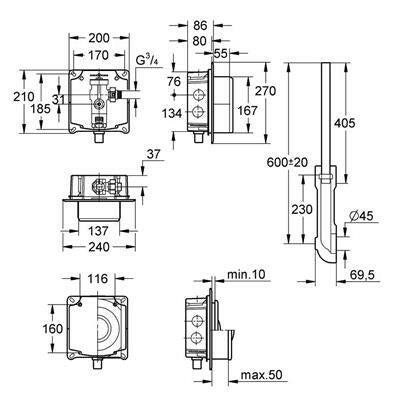 Grohe WC - öblítőszelep (37157000)