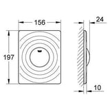 Grohe Surf nyomólap, egymennyiséges, mattkróm, álló v. fekvő (38574000)-3