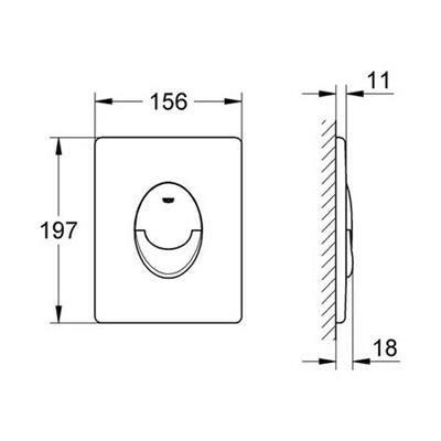 Grohe Rapid SL falsík alatti WC - tartály ajándék króm nyomólappal 1,13 m, 2in1 (38763001)