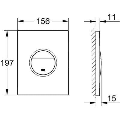 Grohe Nova Cosmopolitan wc - tartály nyomólap króm (38765000)
