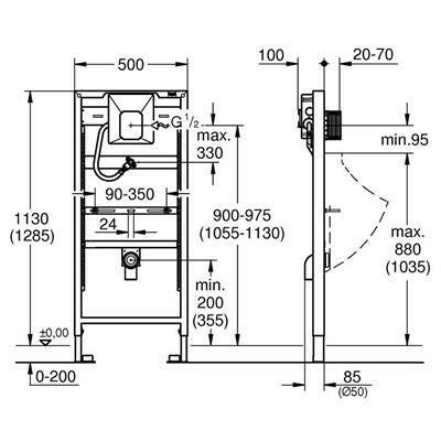 Grohe Rapid SL szerelőkeret vizeldéhez (38786001)