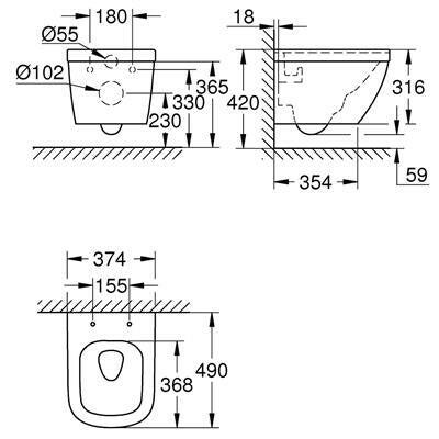 Grohe Euro Ceramic függesztett WC (39206000)