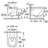 Grohe Euro Ceramic fali wc perem nélküli-2