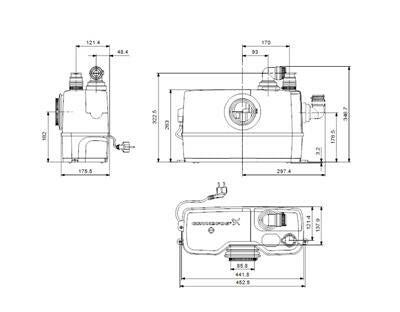 GRUNDFOS SOLOLIFT2+ WC - 1 kompakt szennyvízátemelő szivattyú 97775314