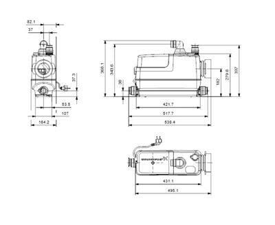 GRUNDFOS SOLOLIFT2+ CWC - 3 kompakt szennyvízátemelő szivattyú 97775316