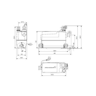 GRUNDFOS SOLOLIFT 2 + C - 3 kompakt szennyvízátemelő szivattyú (97775317)