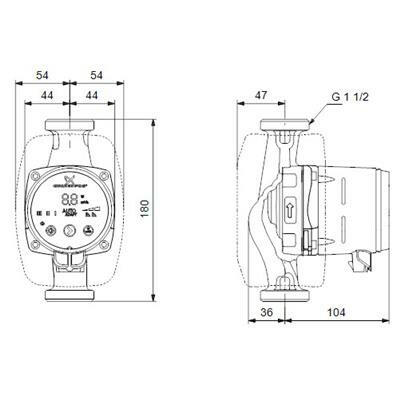 GRUNDFOS ALPHA3 25-40 180 1x230V 50Hz 6H (új cikkszám: 99371952)-1