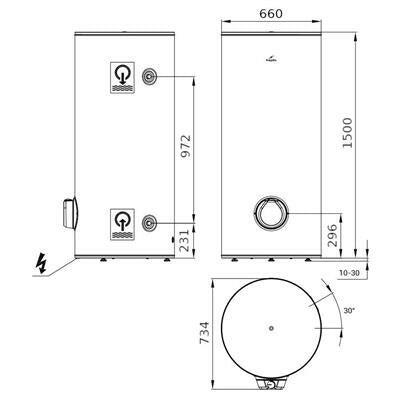 Hajdu Z - 300 S ErP elektromos forróvíztároló 300 literes 3000 watt álló (2112612043)