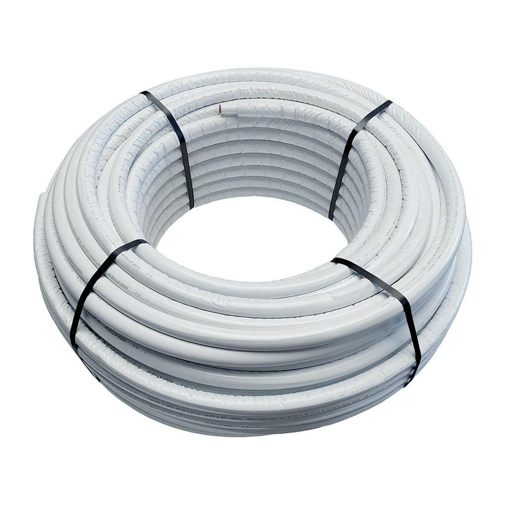 HAKA 5 rétegű alubetétes szigetelt cső 16x2/6 mm fehér színű (680.1777)