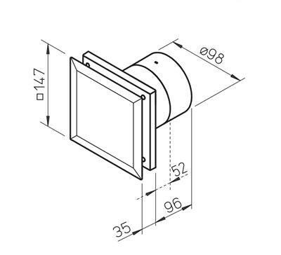 Helios M1 - 100 MiniVent kis ventilátor halk működésű (006171)