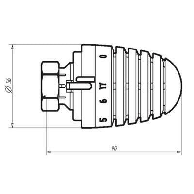 Herz termosztátfej fehér design (1926006)