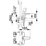 HERZ Infinity i40 zuhany csaptelep zuhanyszettel-2