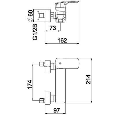 HERZ Elite e40 zuhany csaptelep ( UH00485 )