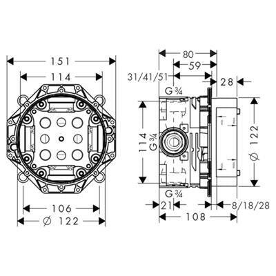 Hansgrohe iBox universal alaptest (01800180)