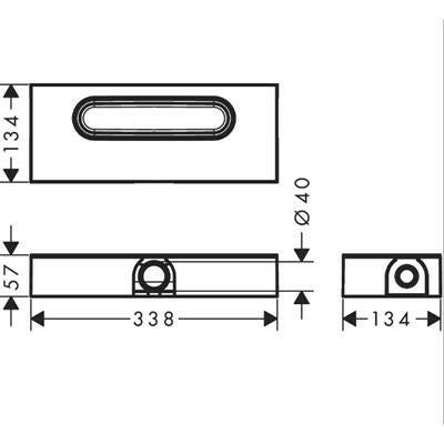 Hansgrohe uBox universal alapkészlet lineáris zuhanylefolyóhoz, lapos telepítéshez (1000180)