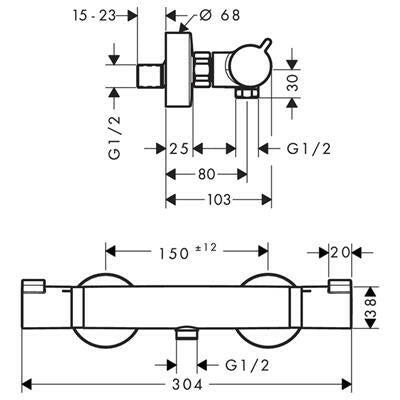 Hansgrohe Ecostat Comfort zuhany termosztát (13116000)