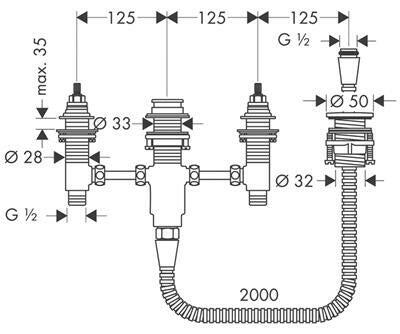 Hansgrohe alaptest 4 lyukú kádperemre (13244180)