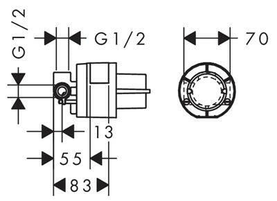 Hansgrohe alaptest falsík alatti zuhanyhoz (13620180)