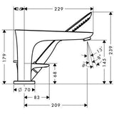 Hansgrohe PuraVida kádcsaptelep 3 lyukú fehér/króm-1