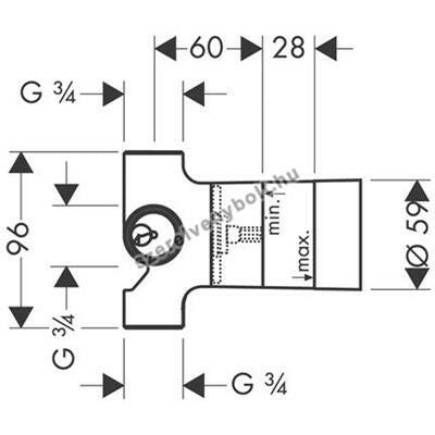 Hansgrohe Quattro váltószelep alaptest (15930180)