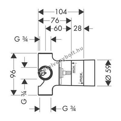 Hansgrohe Trio váltószelep alaptest (15981180)