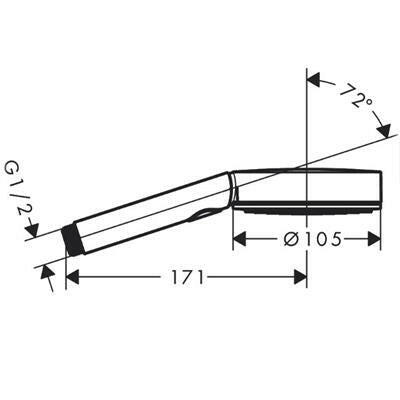 Hansgrohe Pulsify Select Kézizuhany 105, 3 jet Activation ( 24100000 )