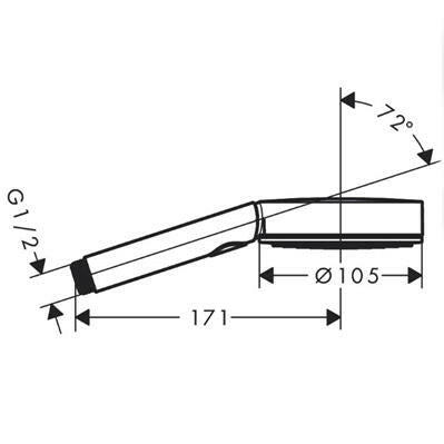 Hansgrohe Pulsify Select Kézizuhany 105, 3 jet Activation, matt fekete ( 24100670 )