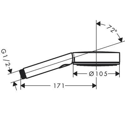 Hansgrohe Pulsify Select Kézizuhany 105, 3 jet RelAXORation ( 24110000 )