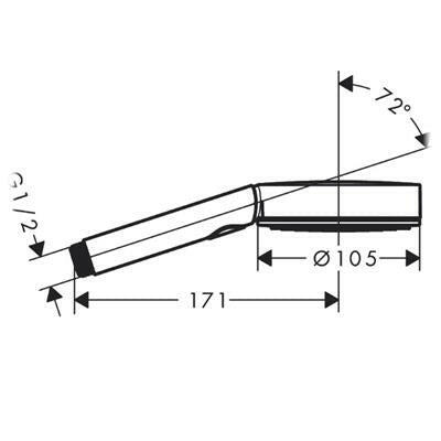 Hansgrohe Pulsify Select Kézizuhany 105, 3 jet RelAXORation, matt fekete ( 24110670 )