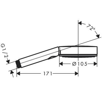 Hansgrohe Pulsify Select Kézizuhany 105, 3 jet RelAXORation, matt fehér-1