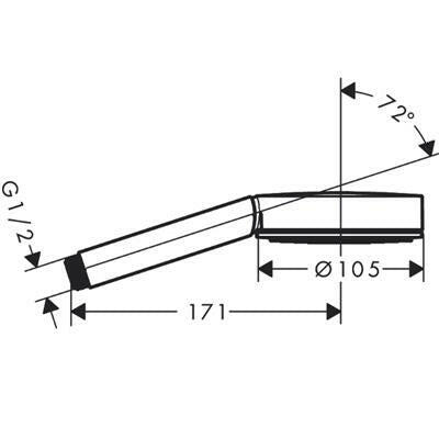 Hansgrohe Pulsify Kézizuhany 105, 1 jet ( 24120000 )