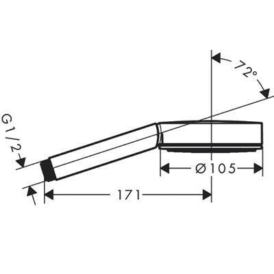 Hansgrohe Pulsify Kézizuhany 105, 1 jet, matt fekete ( 24120670 )