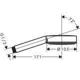 Hansgrohe Pulsify Kézizuhany 105, 1 jet, matt fekete-1