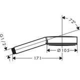 Hansgrohe Pulsify Kézizuhany 105, 1 jet, matt fehér-1