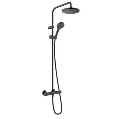 Hansgrohe Vernis Blend Showerpipe 200, 1 jet, termosztáttal, matt fekete (26276670)