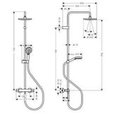 Hansgrohe Vernis Blend Showerpipe 200, 1 jet, termosztáttal, matt fekete-1