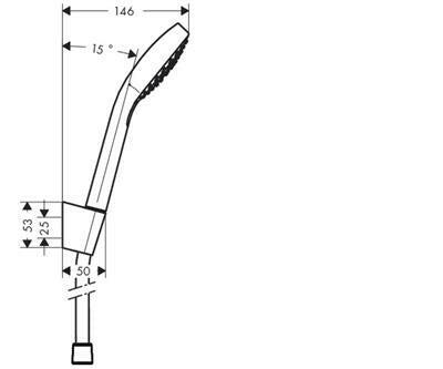 Hansgrohe Croma Select E VarioPorter szett króm/fehér (26425400)