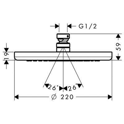 Hansgrohe Croma 220 fejzuhany Air 1jet (26464000)