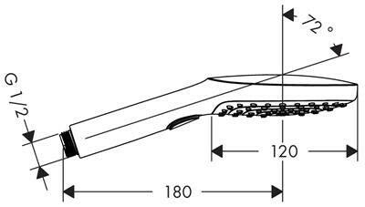Hansgrohe Raindance Select E zuhanyfej 120 3jet fehér/króm (26520400)