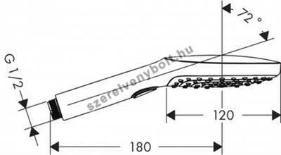Hansgrohe Raindance Select E zuhanyfej 120 3jet EcoSmart (26521400)