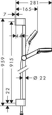 Hansgrohe Crometta Vario/Unica 'Croma zuhanyszett 0,9 m DN15 fehér/króm (26536400)