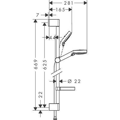 Hansgrohe Crometta Vario/Unica Croma zuhanyszett 0,65 m szappantartóval fehér/króm (26553400)