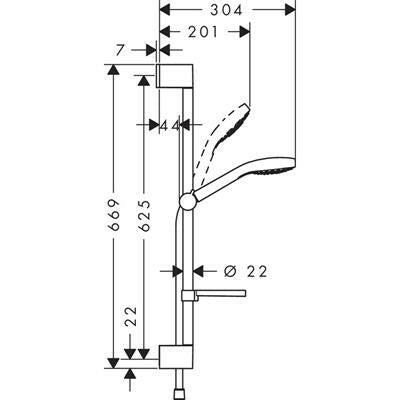Hansgrohe Croma Select E VarioUnica zuhanyszett 65 cm (26586400)